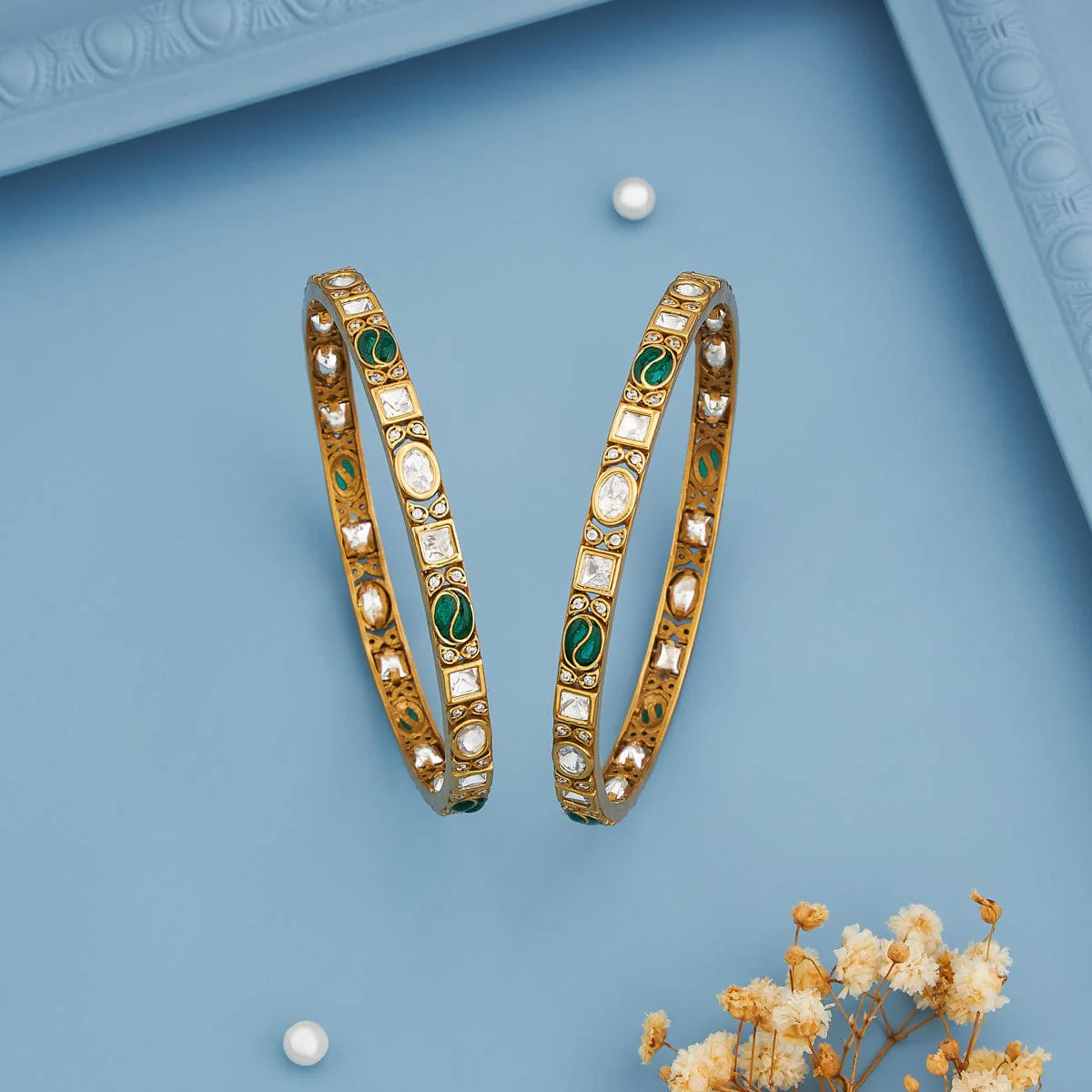 Kundan Bangle 188251 - Image 2