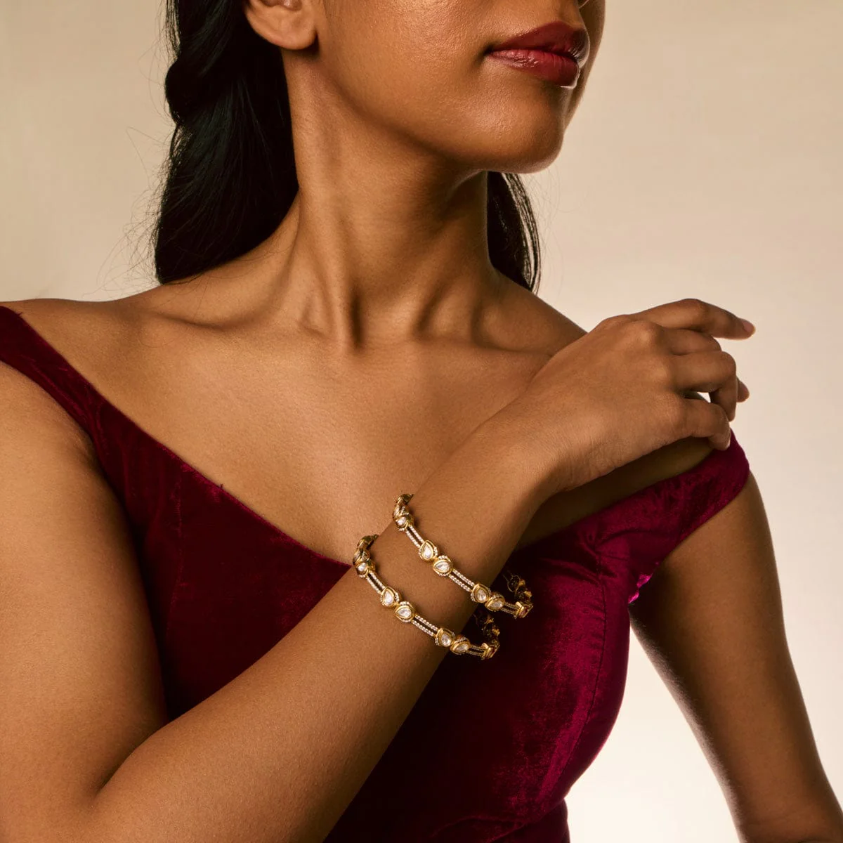 Kundan Bangle 191725 - Image 6