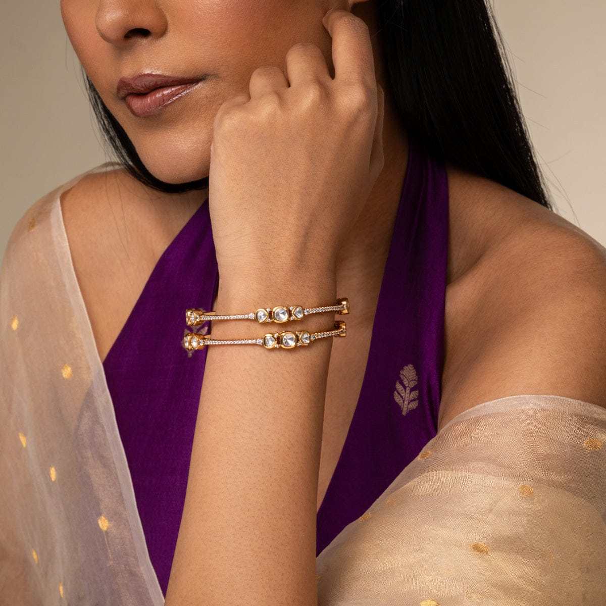 Kundan Bangle 193192 - Image 6