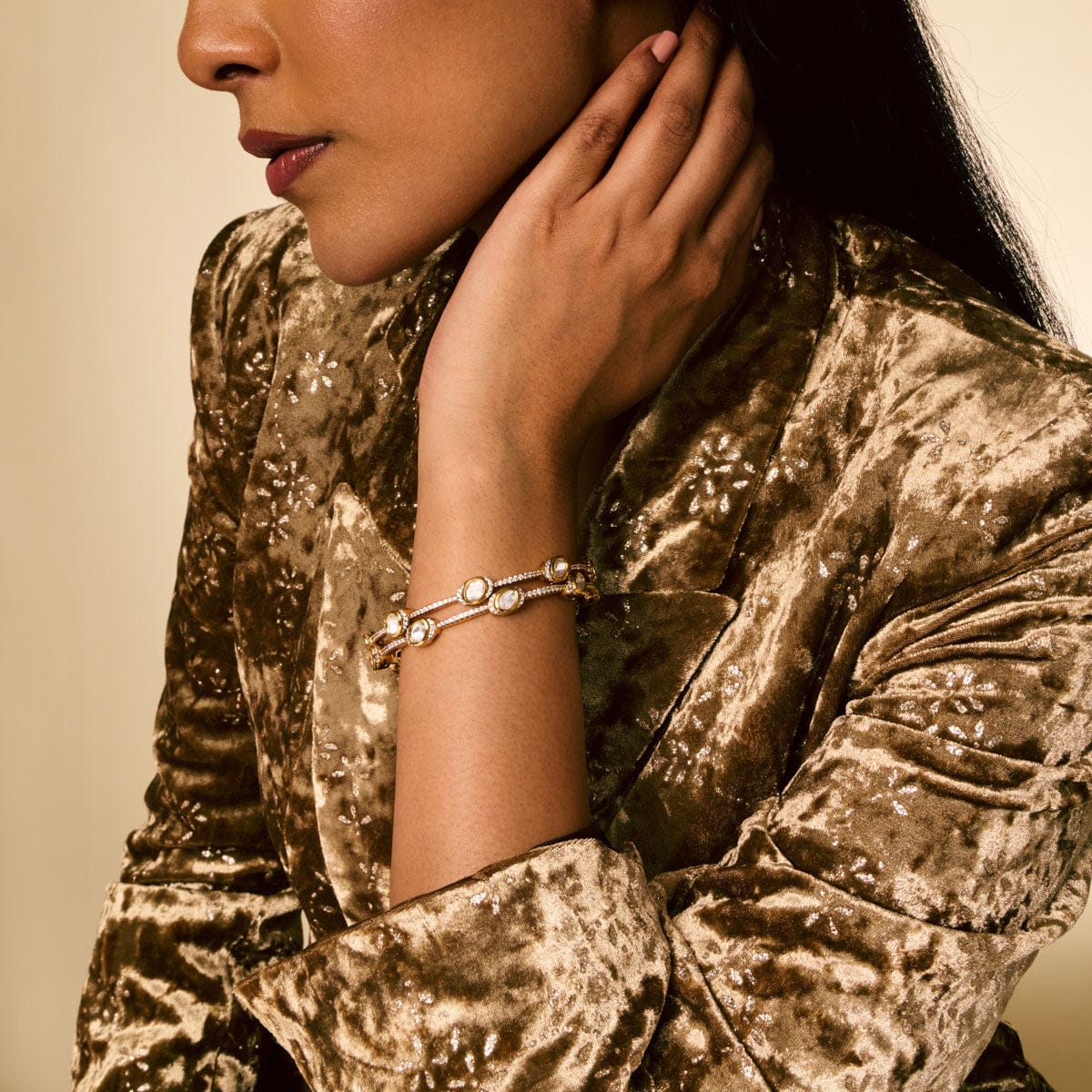 Kundan Bangle 193193 - Image 6