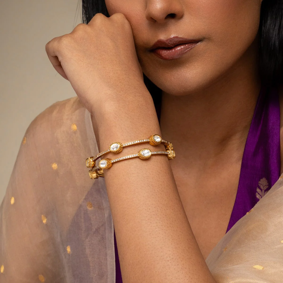 Kundan Bangle 193679 - Image 6