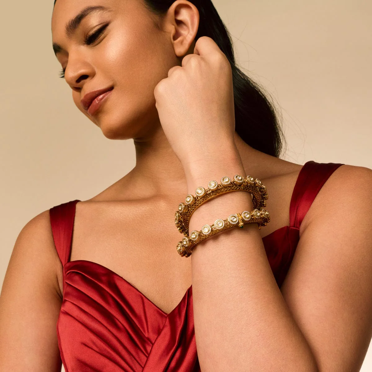 Kundan Bangle 193680 - Image 6