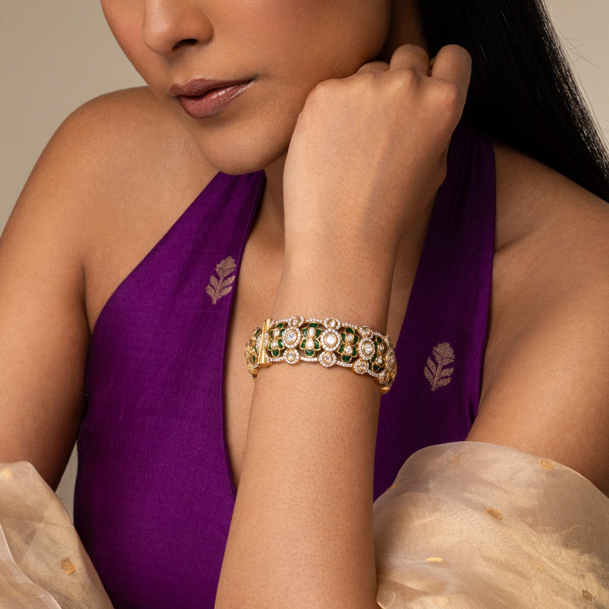 Kundan Bangle 193708 - Image 7