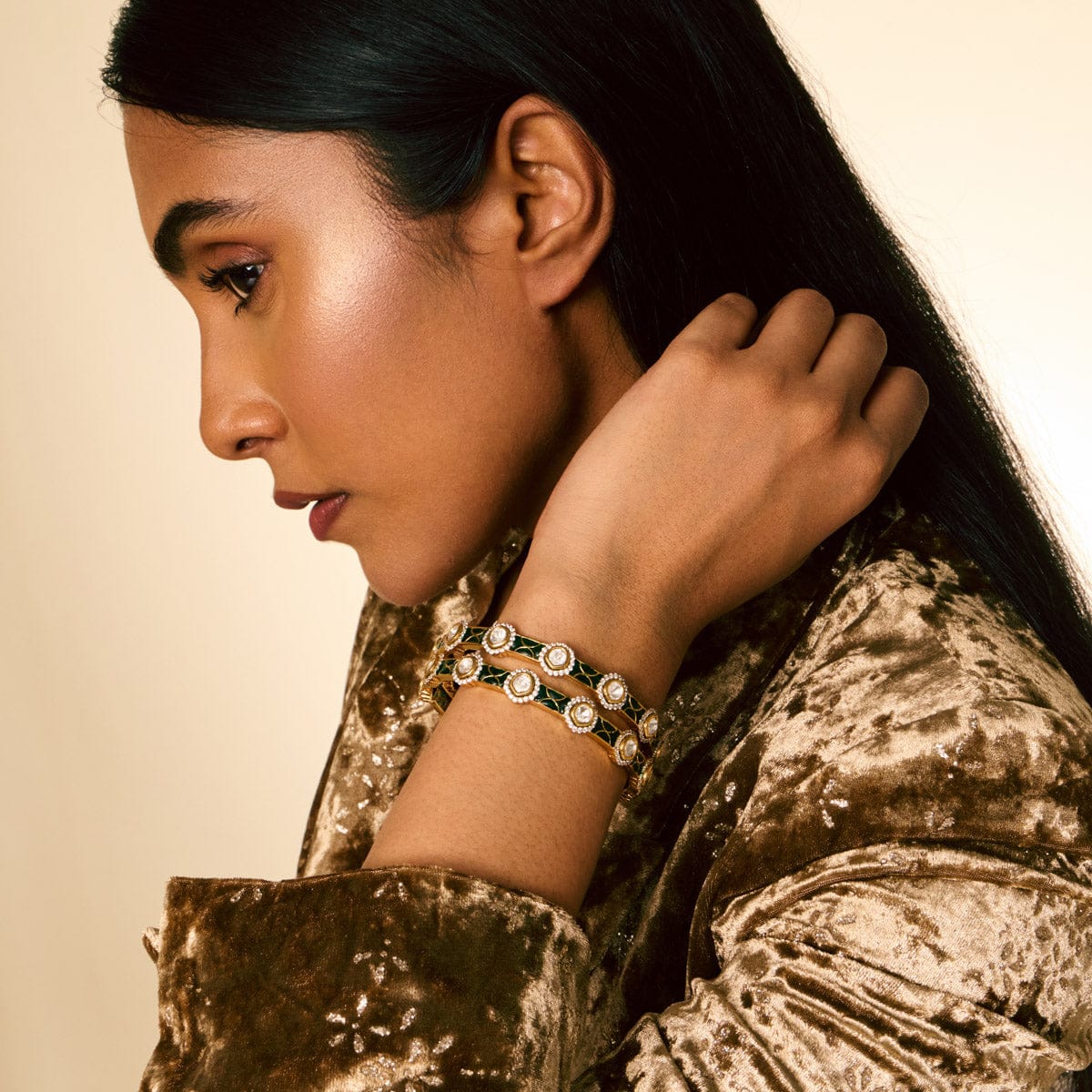 Kundan Bangle 193789 - Image 5