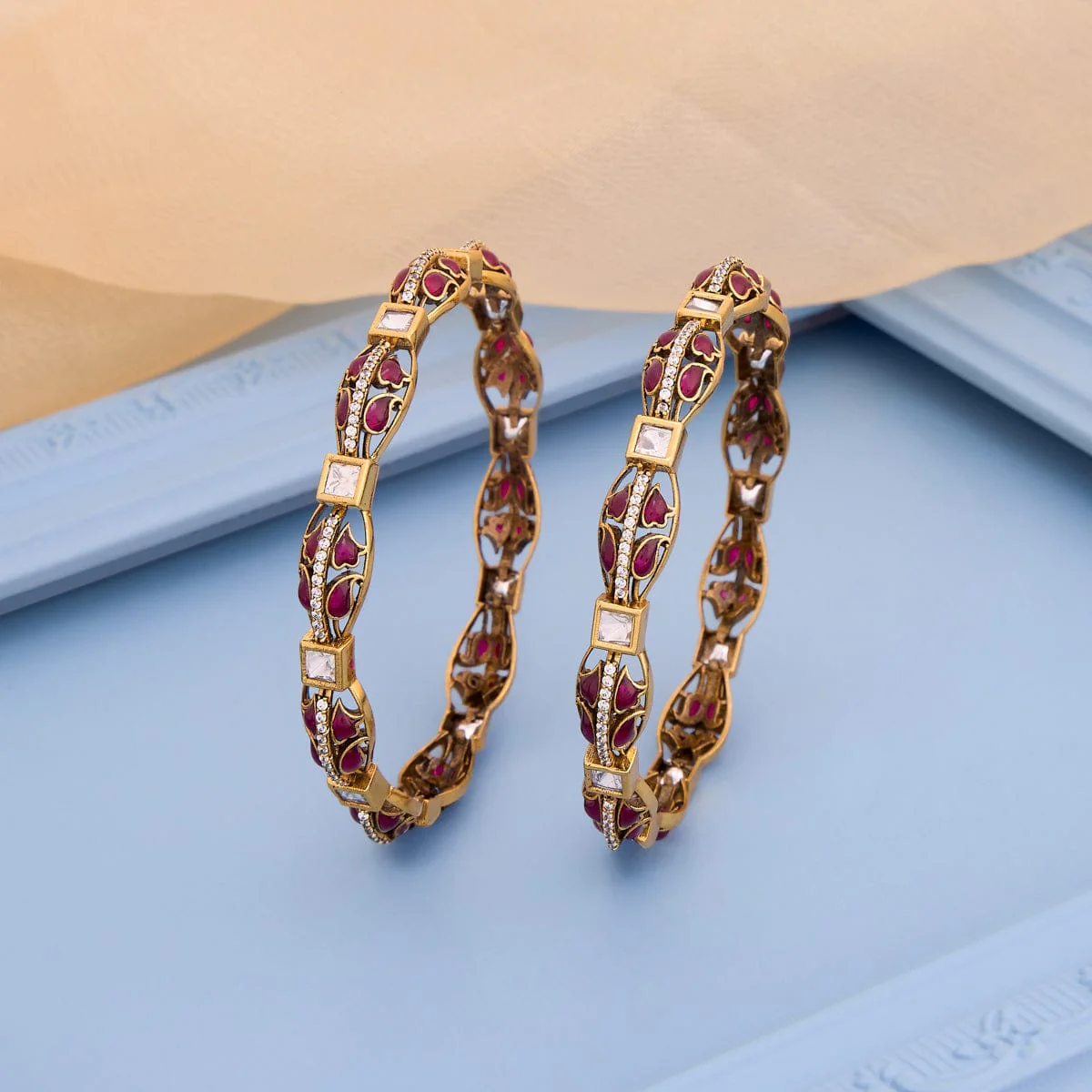 Kundan Bangle 193790 - Image 2