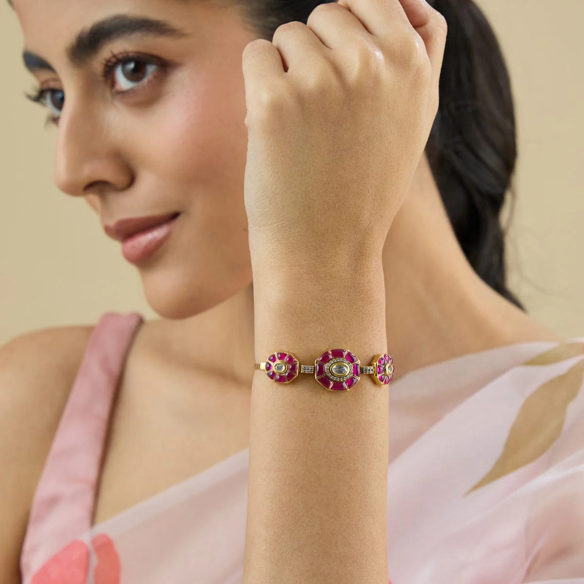 Kundan Bracelet 181094 - Image 2