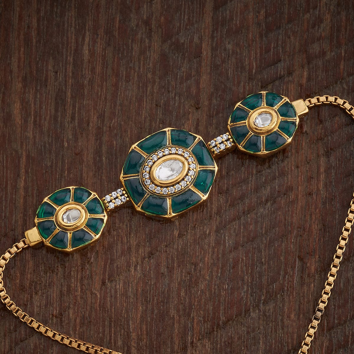 Kundan Bracelet 181094 - Image 6