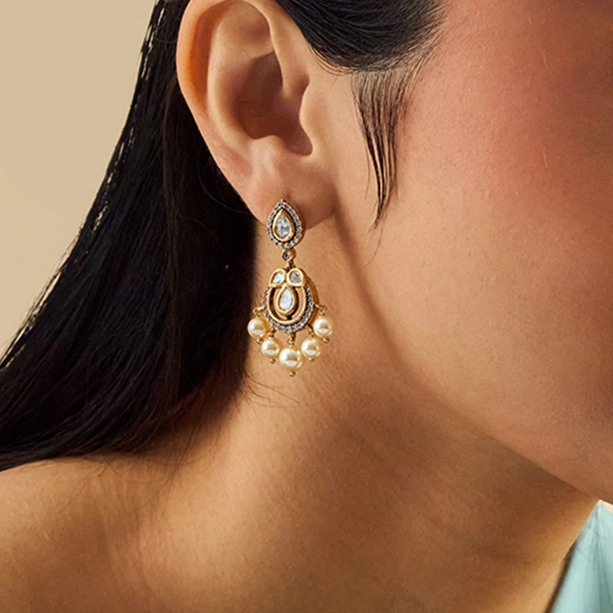 Kundan Earring 174050 - Image 2