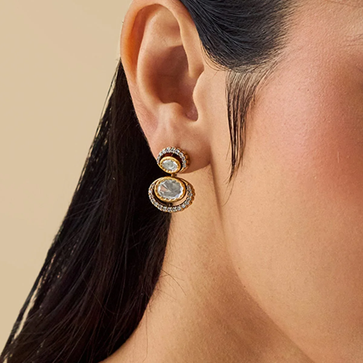 Kundan Earring 176354 - Image 2