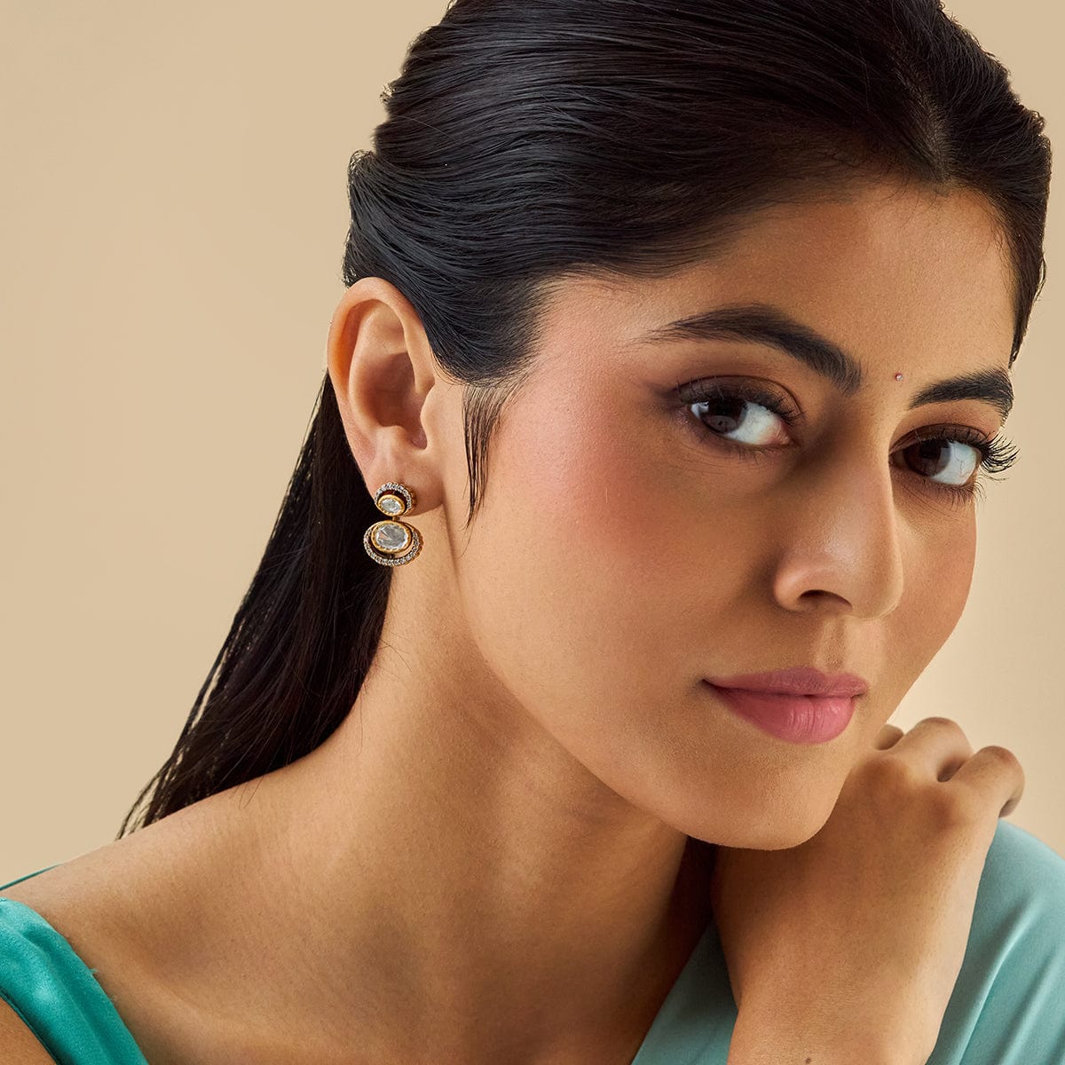 Kundan Earring 176354 - Image 3