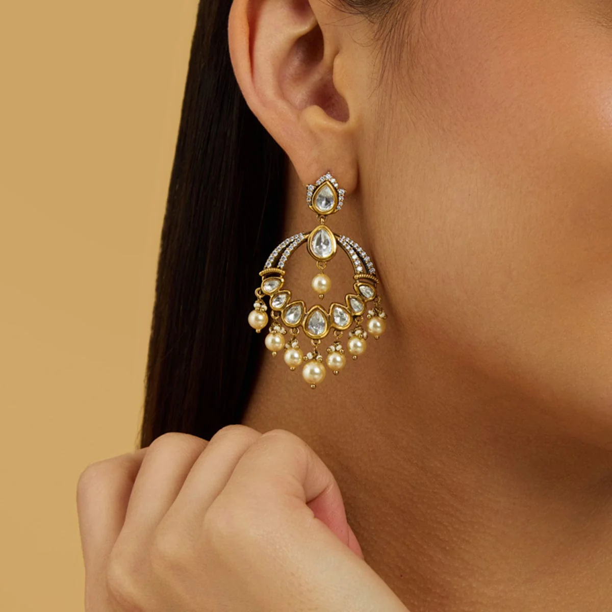 Kundan Earring 177603 - Image 2