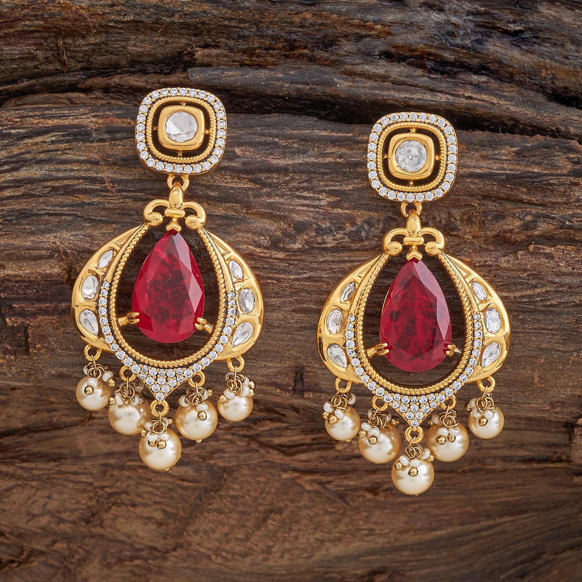 Kundan Earring 178299 - Image 4