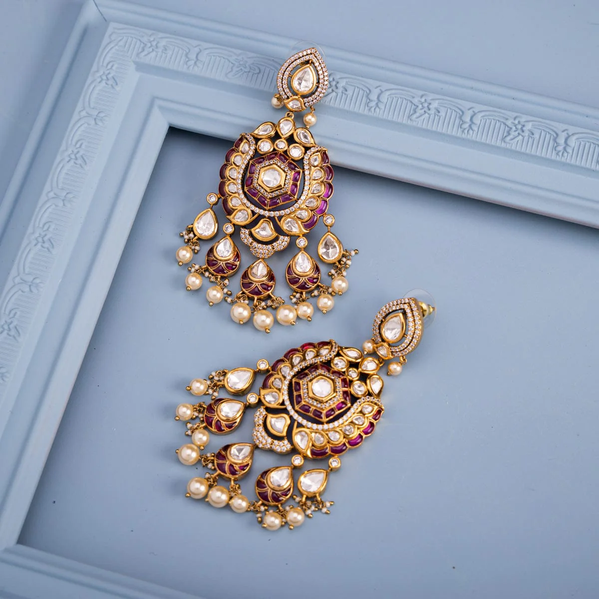 Kundan Earring 182290 - Image 2