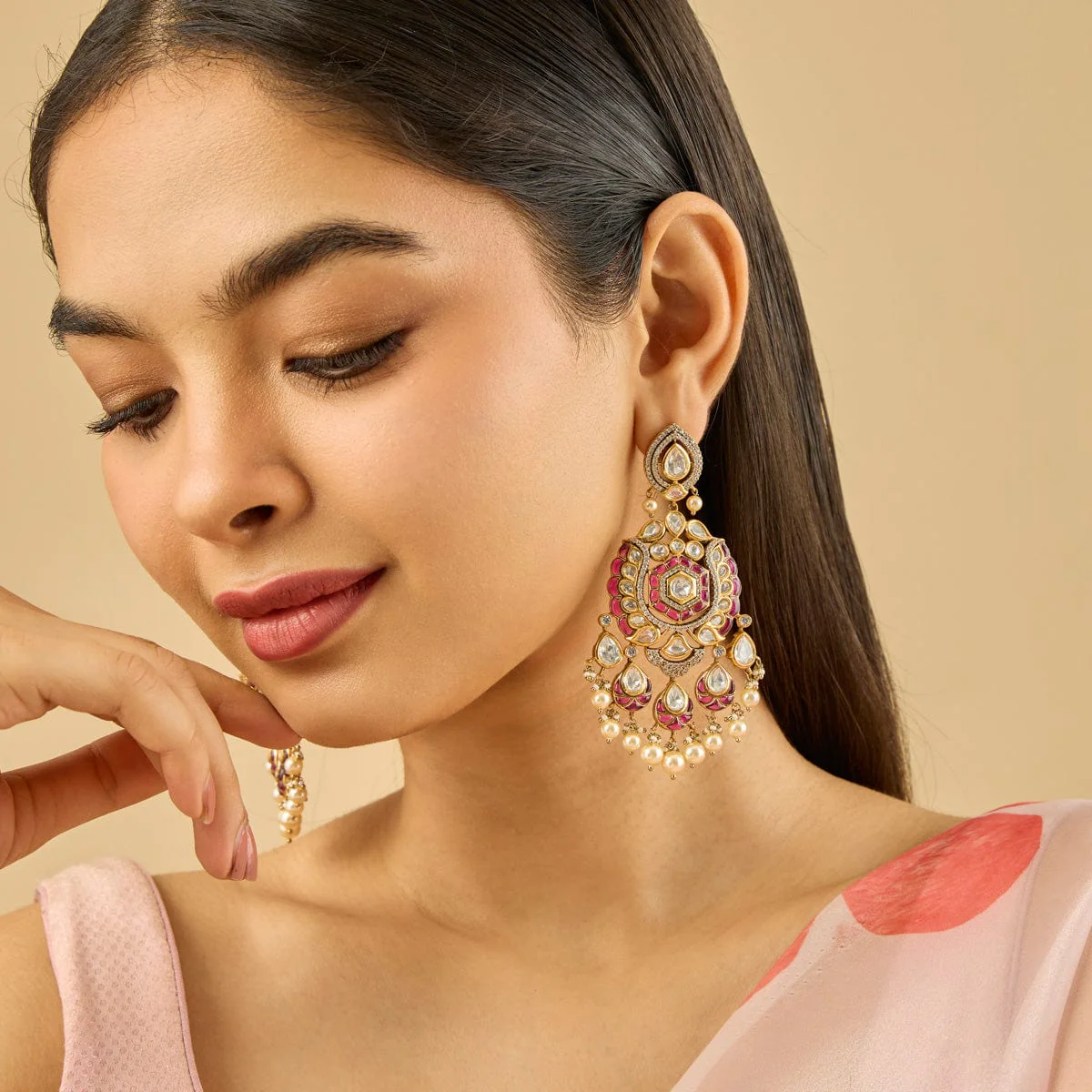 Kundan Earring 182290 - Image 3