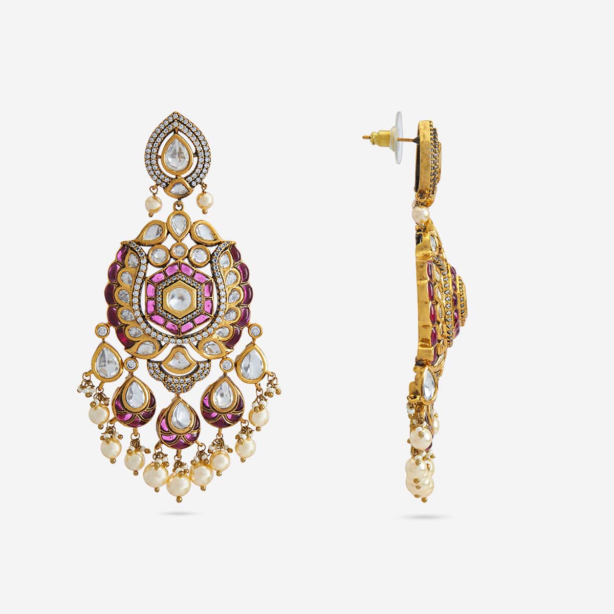 Kundan Earring 182290 - Image 4