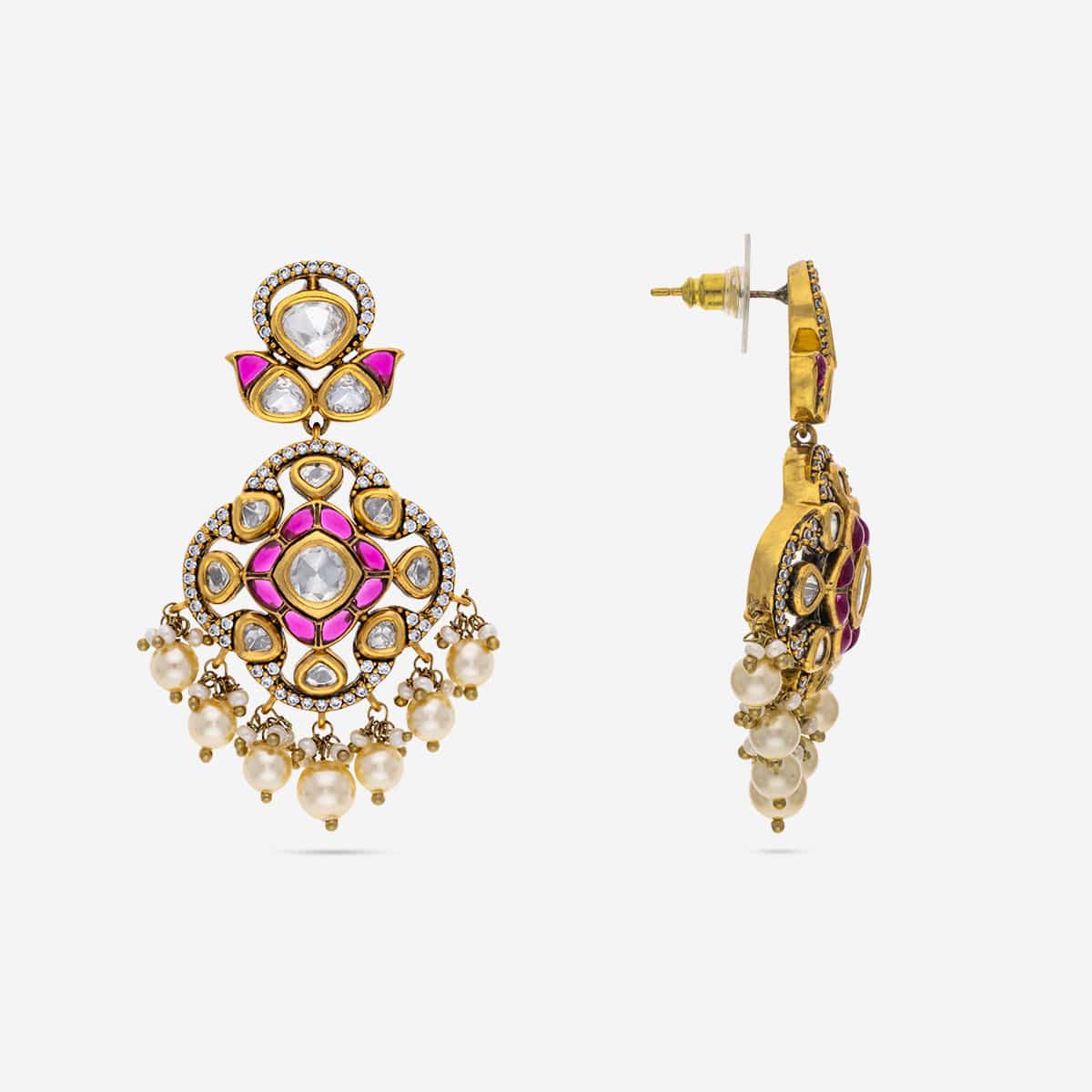 Kundan Earring 182291 - Image 3
