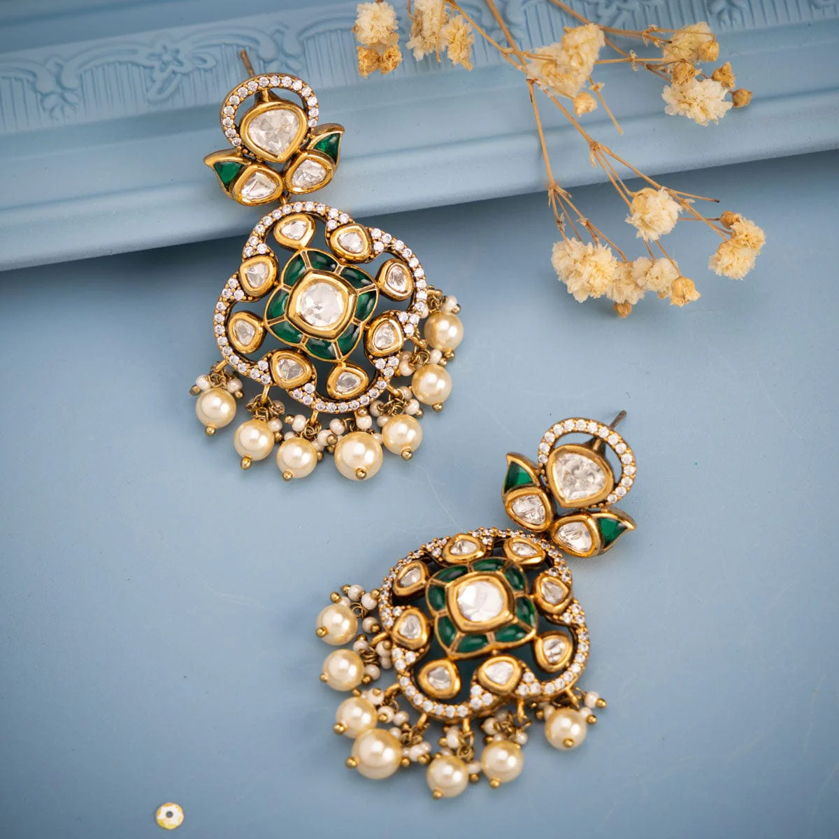 Kundan Earring 182291 - Image 5