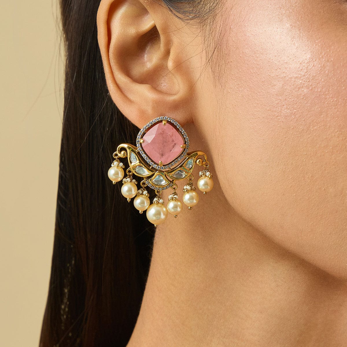 Kundan Earring 182295 - Image 2