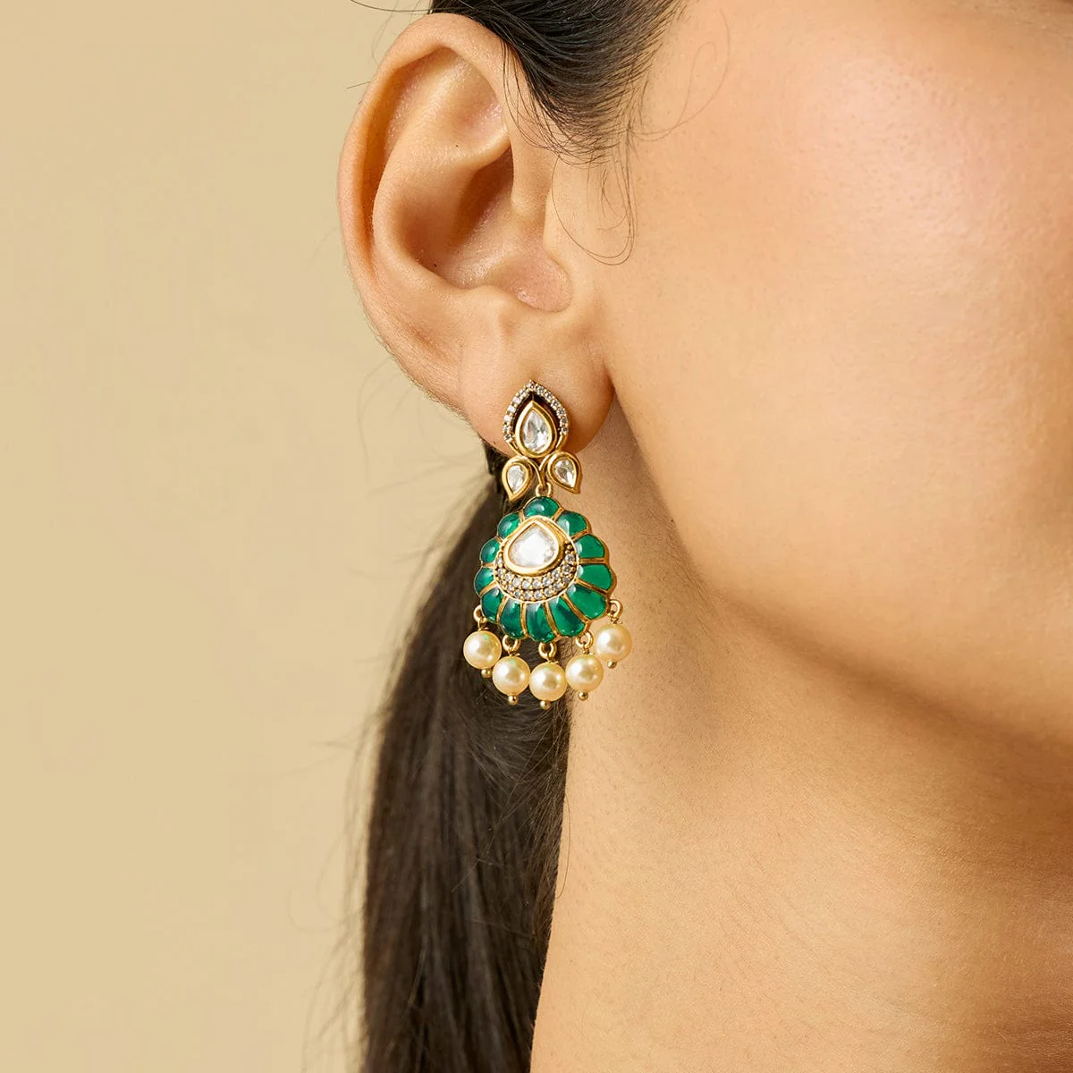 Kundan Earring 184777 - Image 6