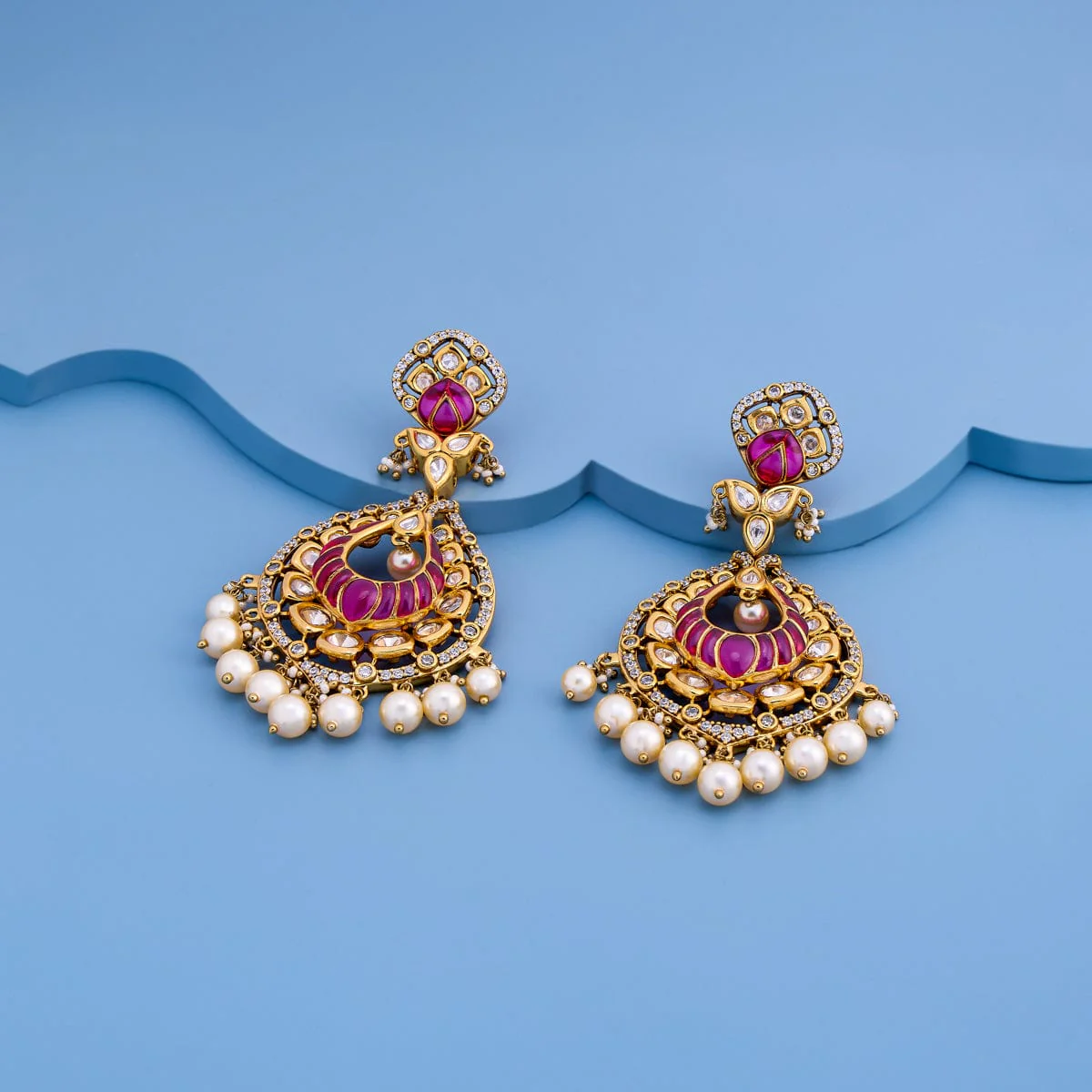 Kundan Earring 184790 - Image 2