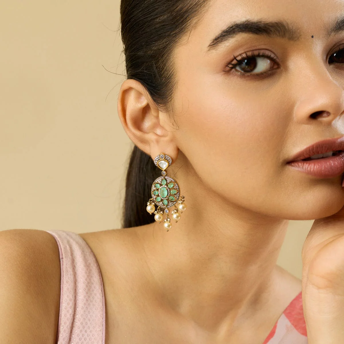 Kundan Earring 184837 - Image 6