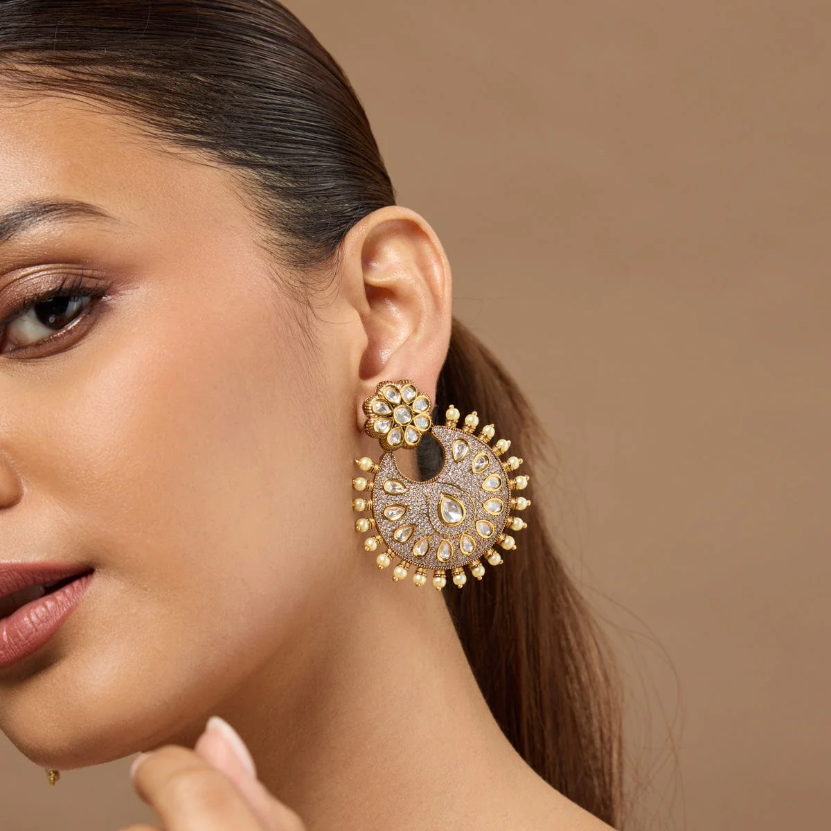 Kundan Earring 186646 - Image 3