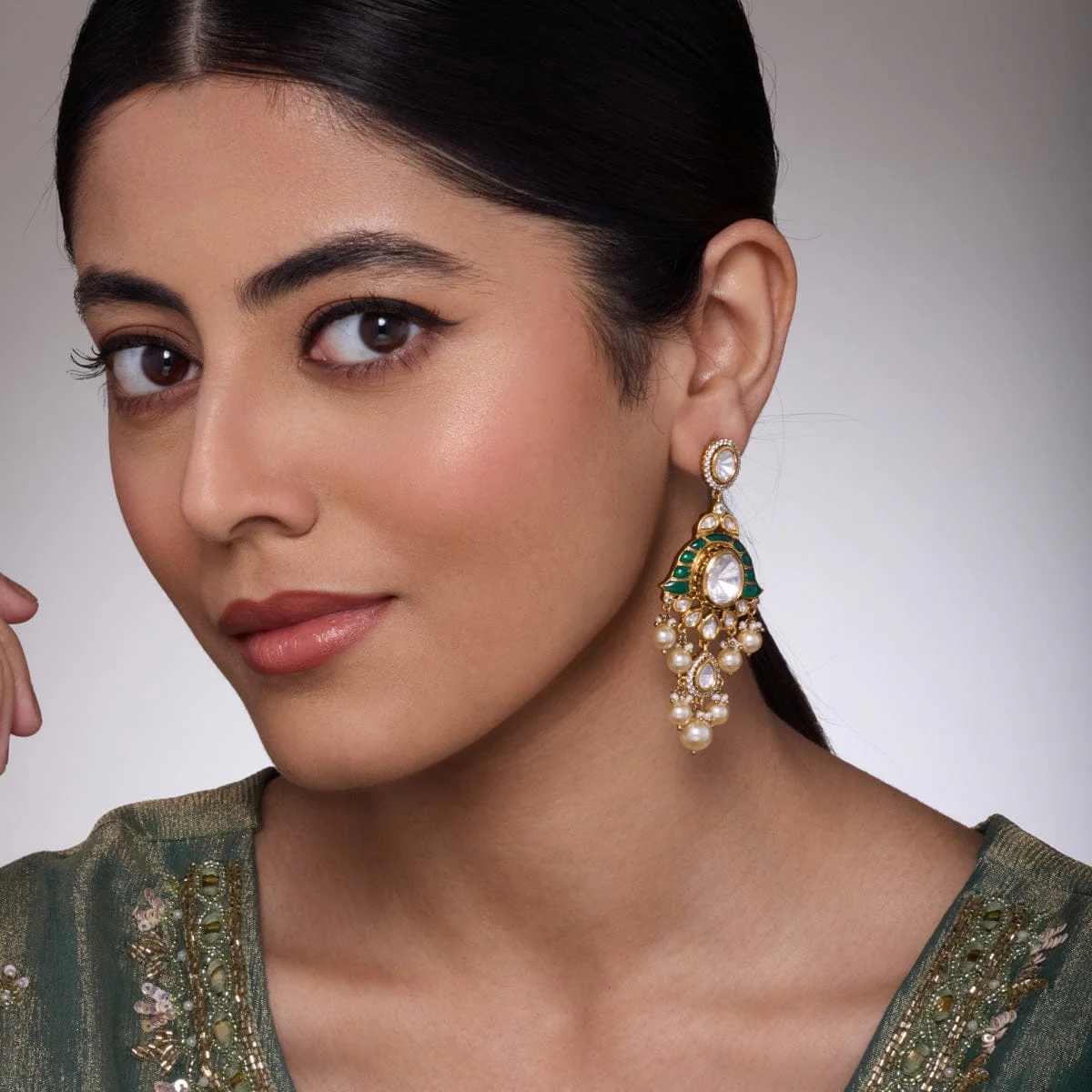 Kundan Earring 189229 - Image 6