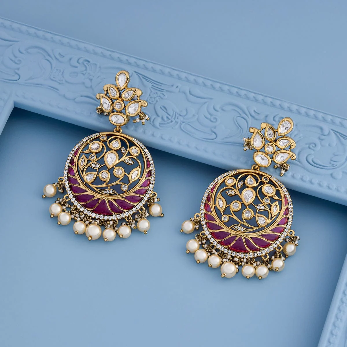 Kundan Earring 189232 - Image 2
