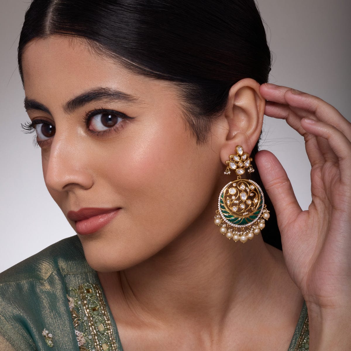 Kundan Earring 189232 - Image 6