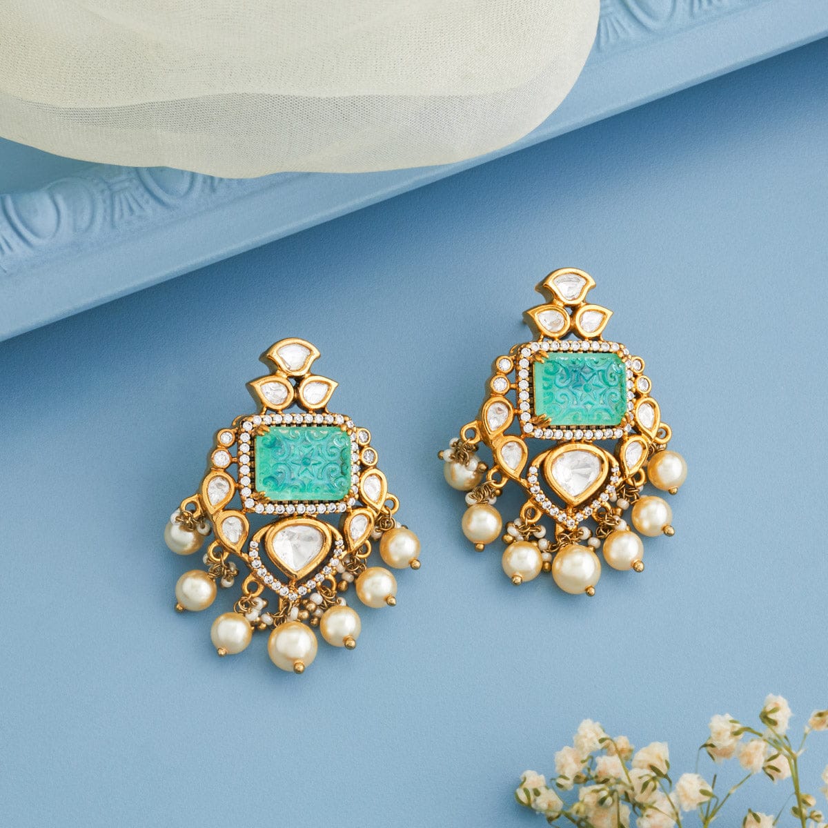 Kundan Earring 191727 - Image 12