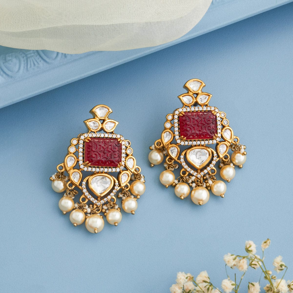 Kundan Earring 191727 - Image 2