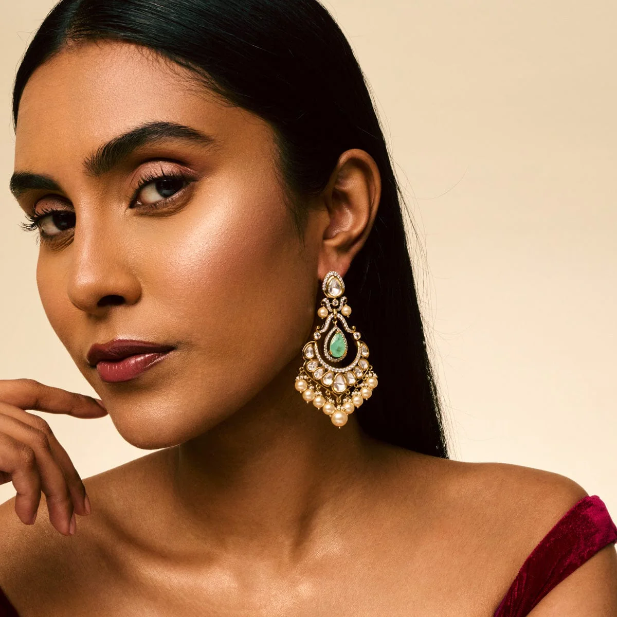 Kundan Earring 191736 - Image 6