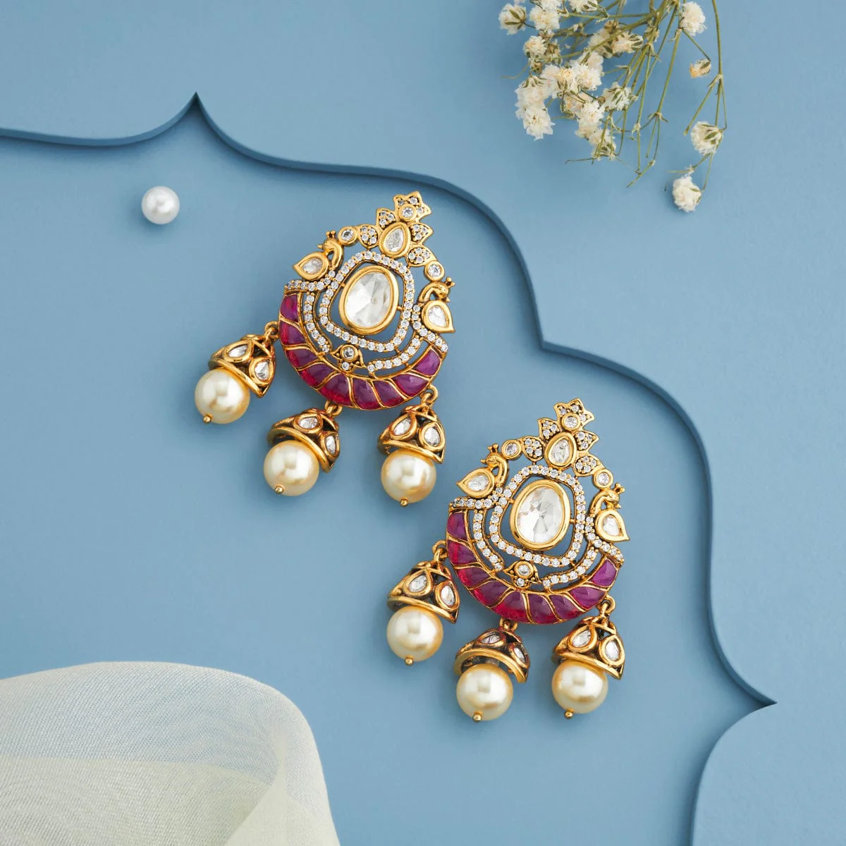 Kundan Earring 191737 - Image 2