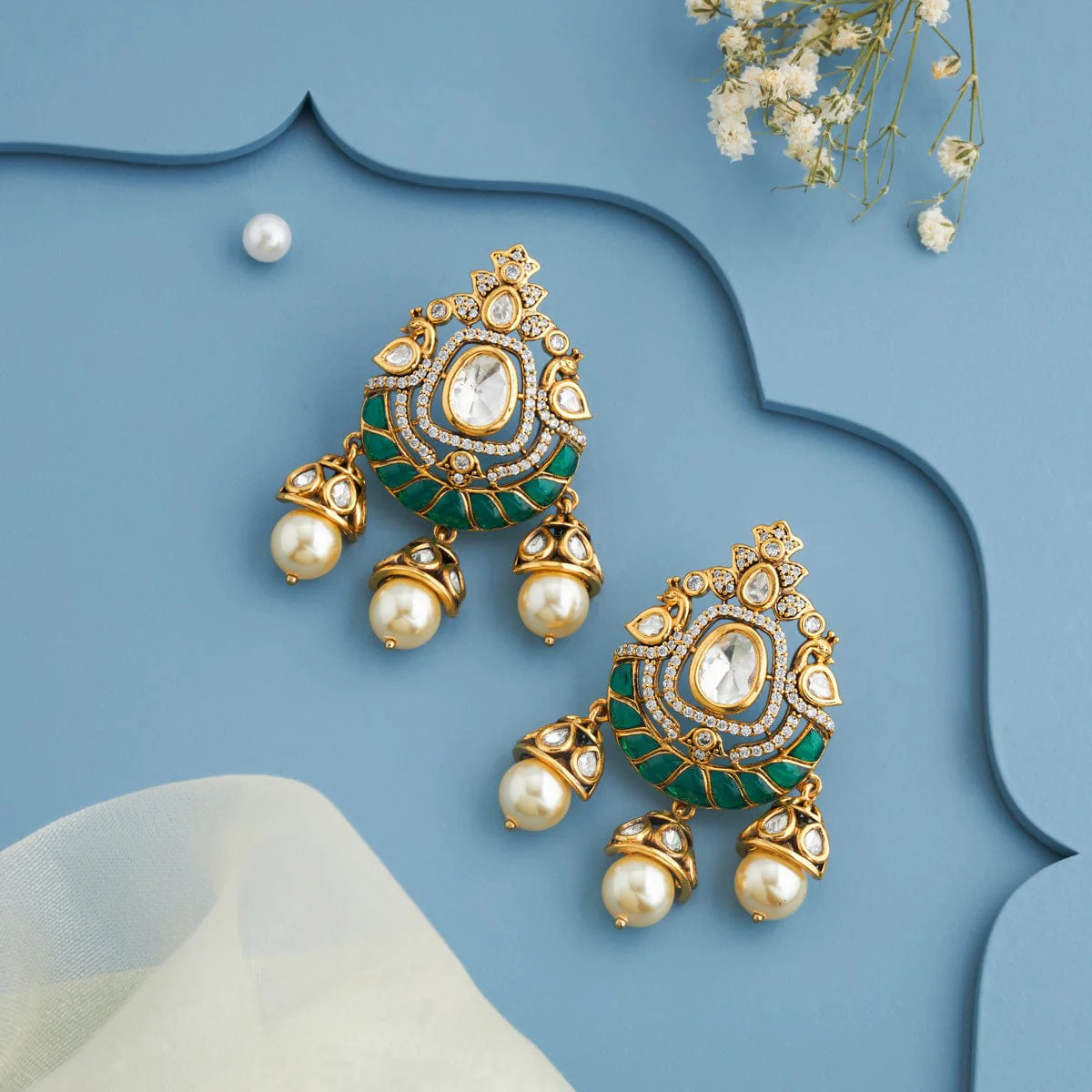 Kundan Earring 191737 - Image 6
