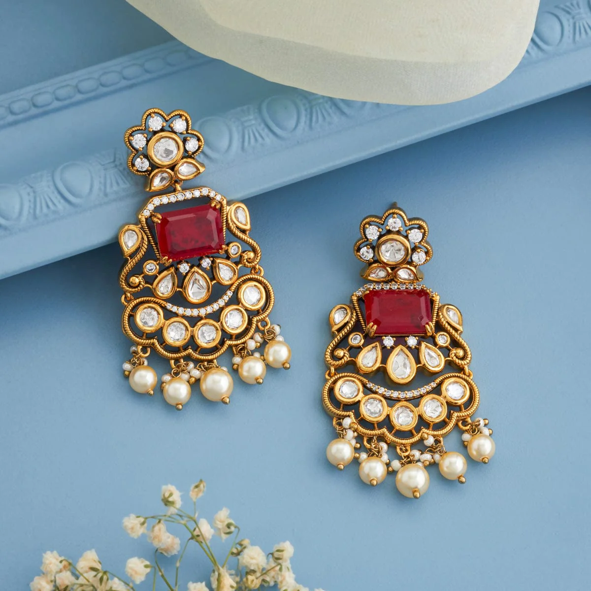 Kundan Earring 191739 - Image 2