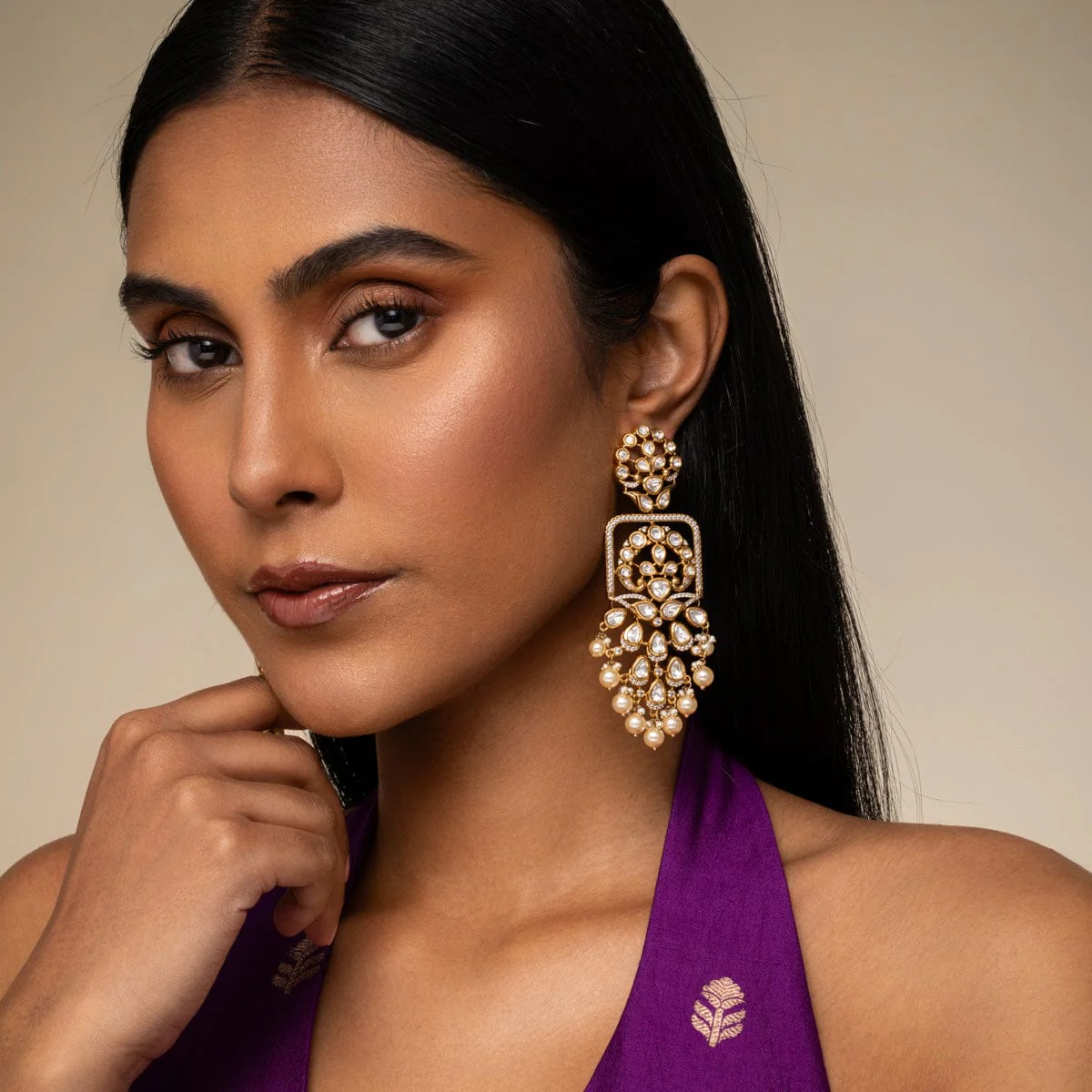 Kundan Earring 191743 - Image 3