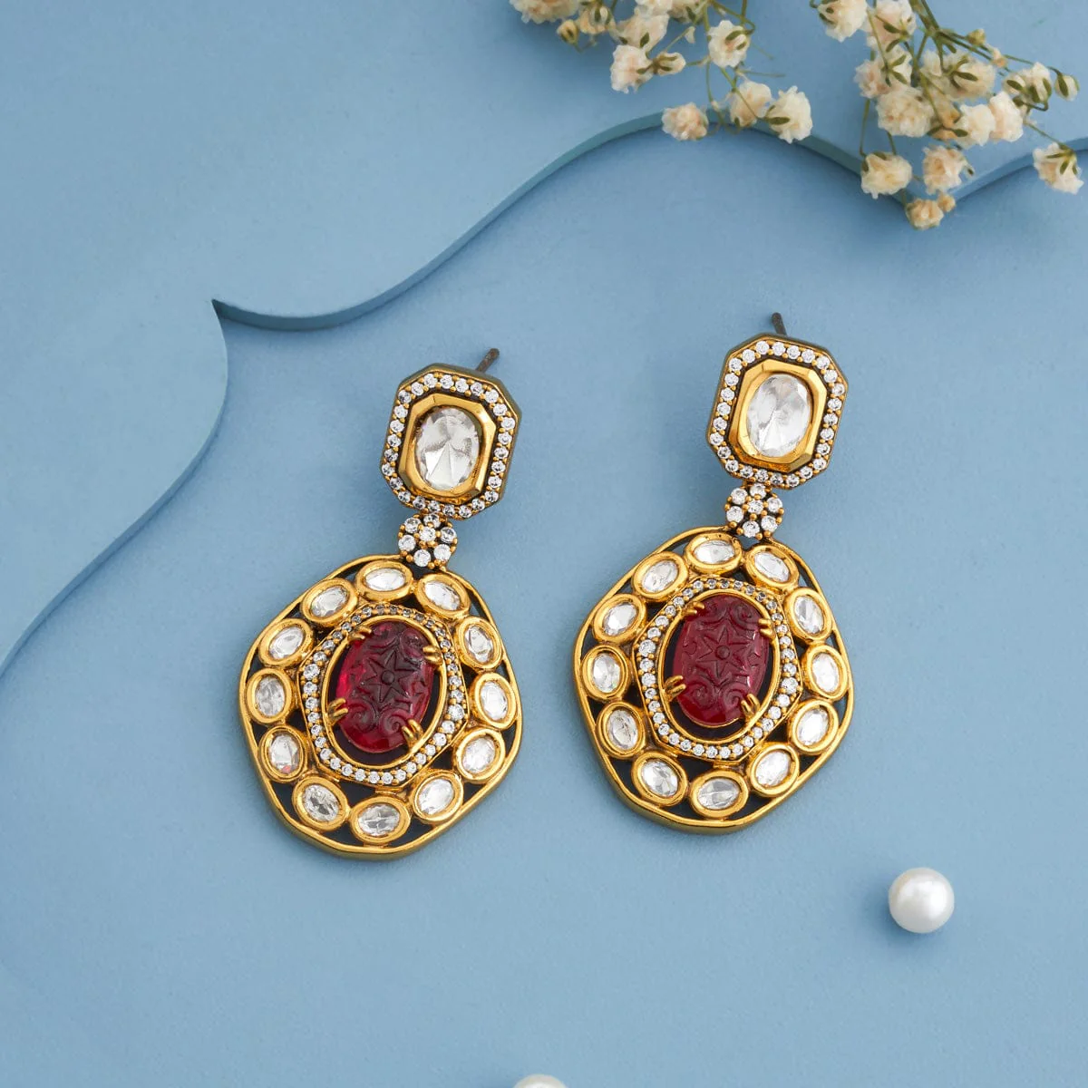 Kundan Earring 191755 - Image 2