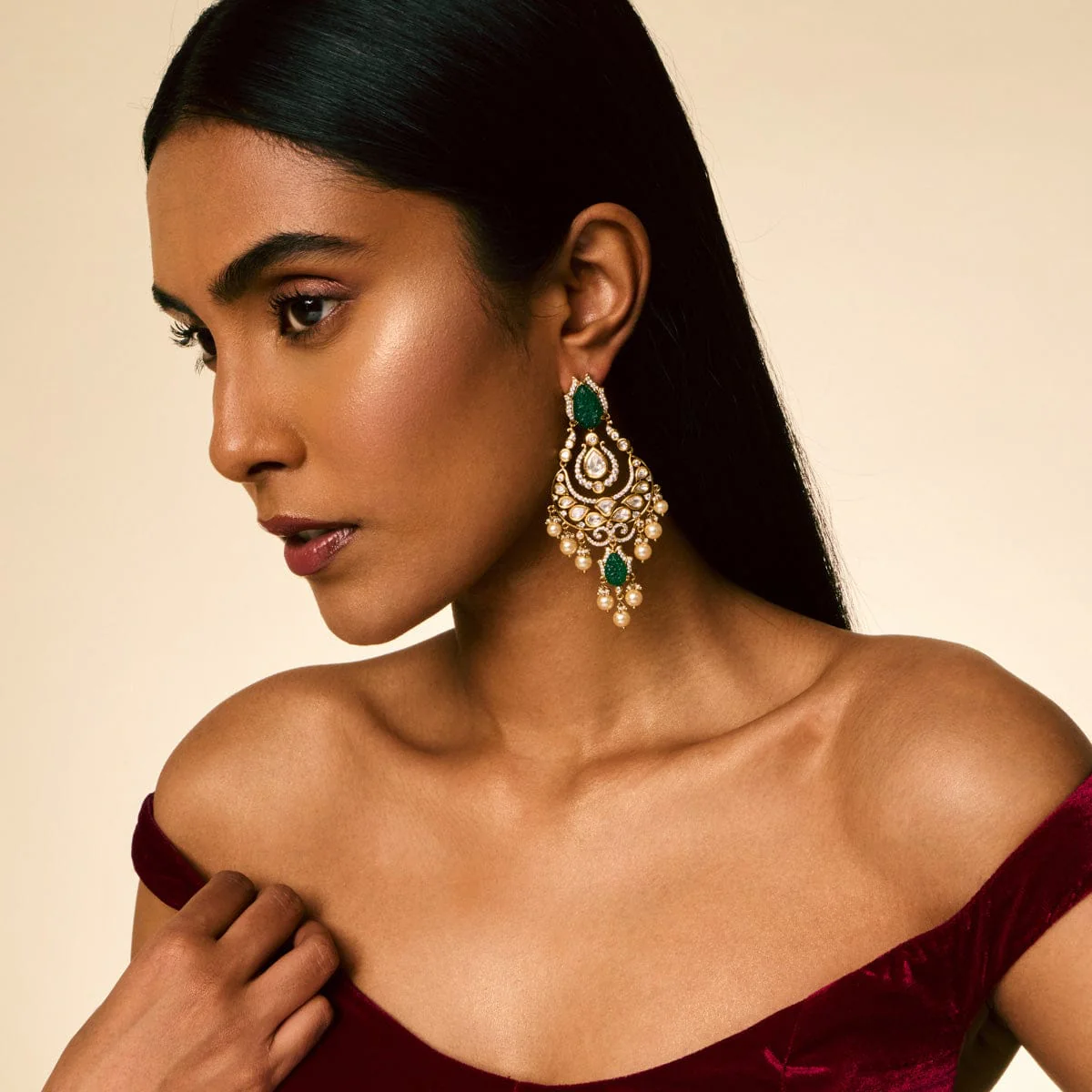 Kundan Earring 191756 - Image 3