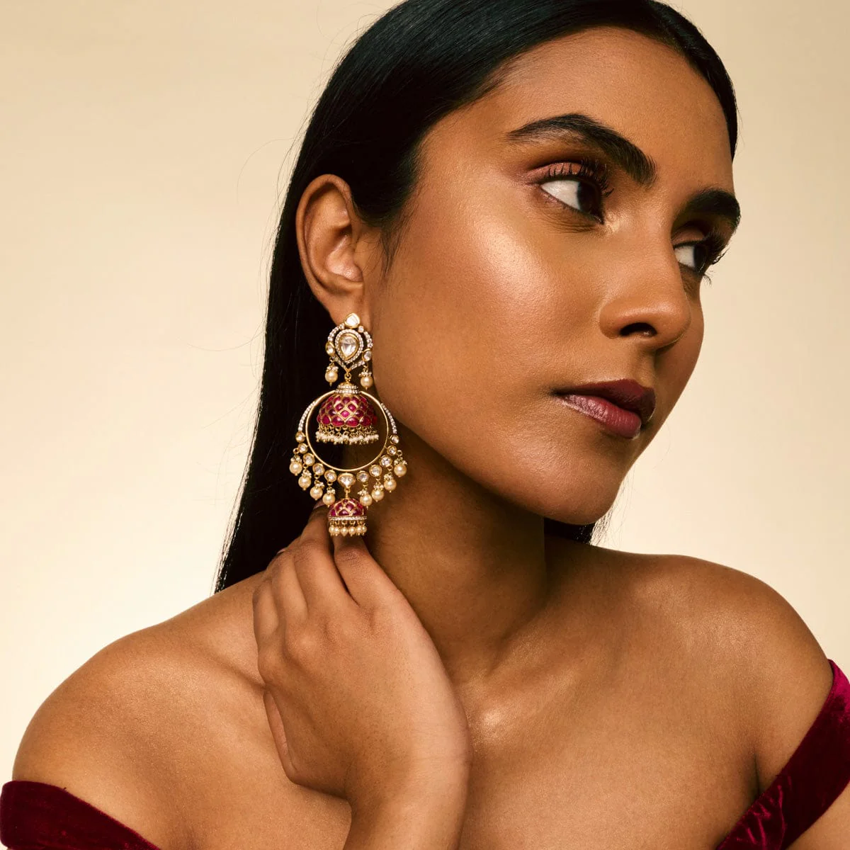Kundan Earring 191761 - Image 3