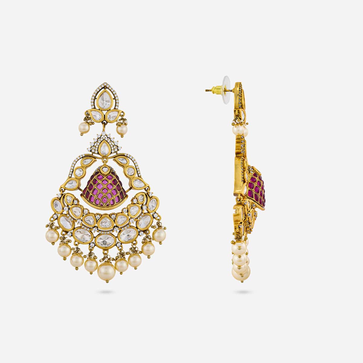 Kundan Earring 193196 - Image 3