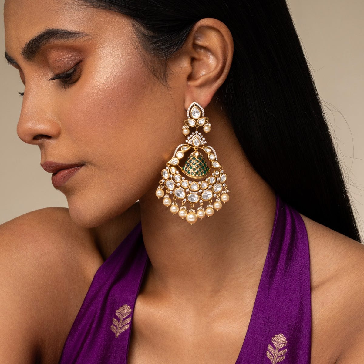 Kundan Earring 193196 - Image 6