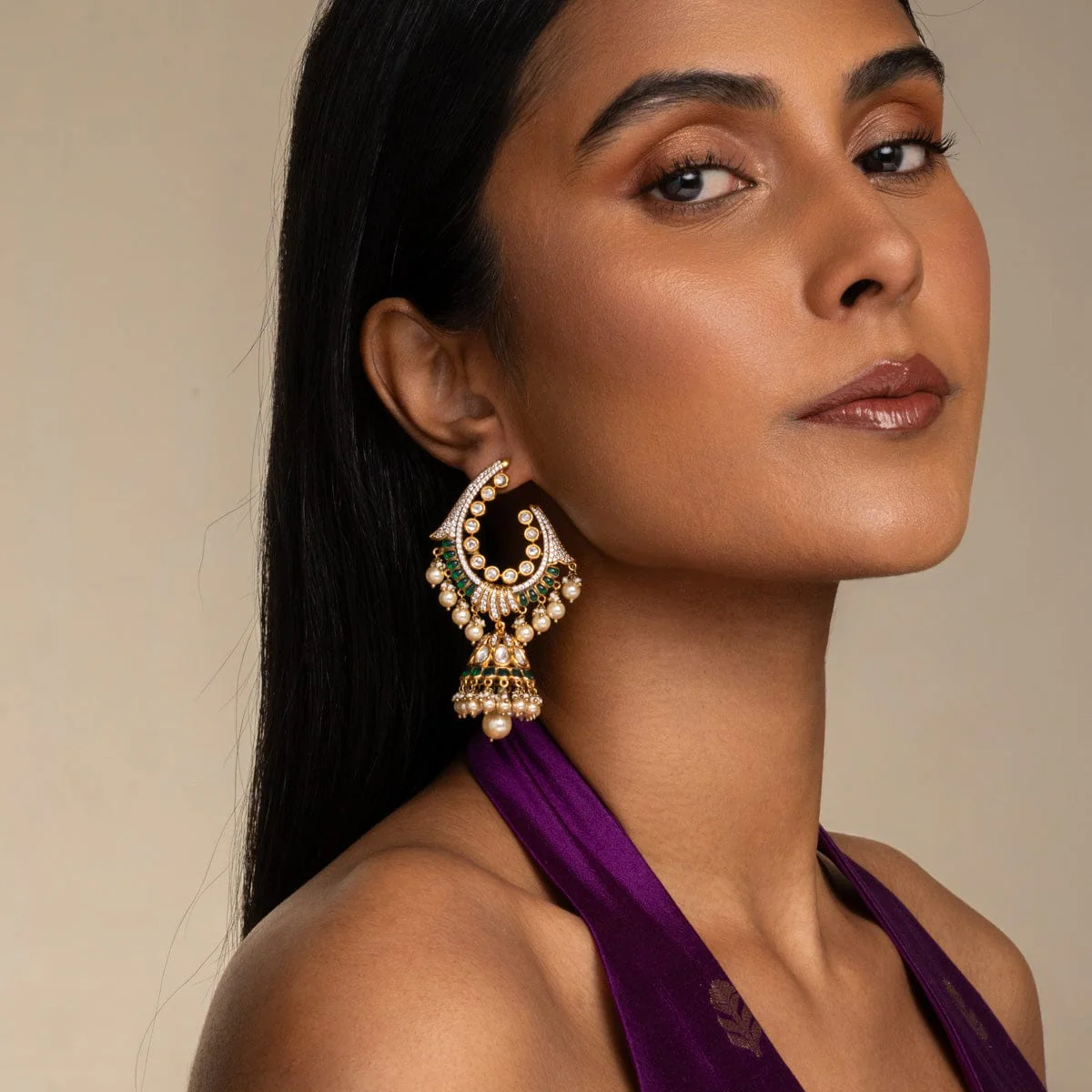 Kundan Earring 193198 - Image 6
