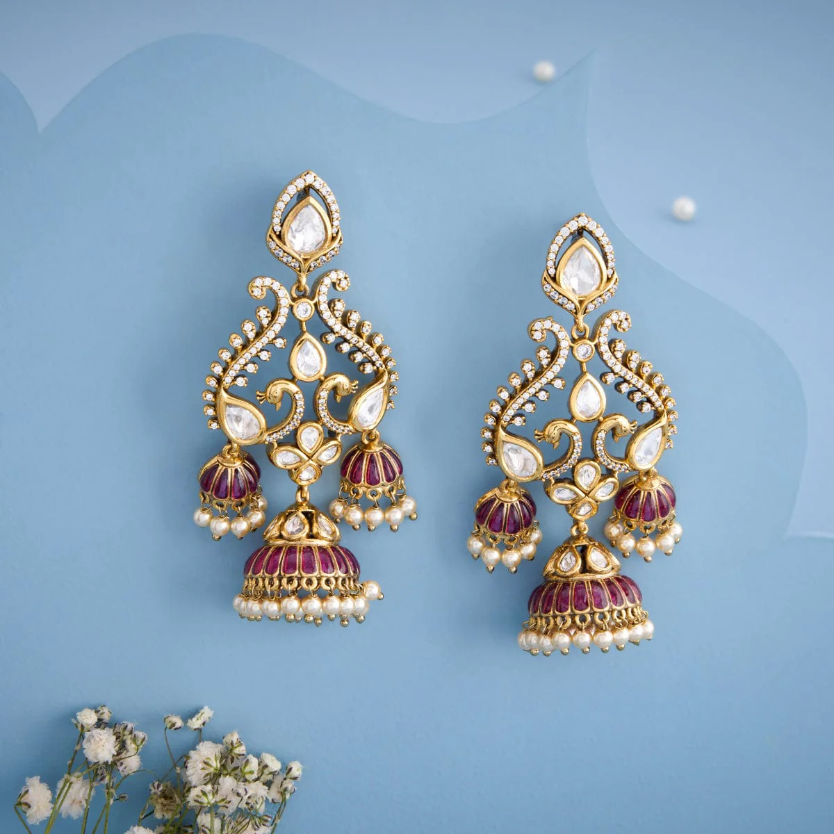 Kundan Earring 195192 - Image 2