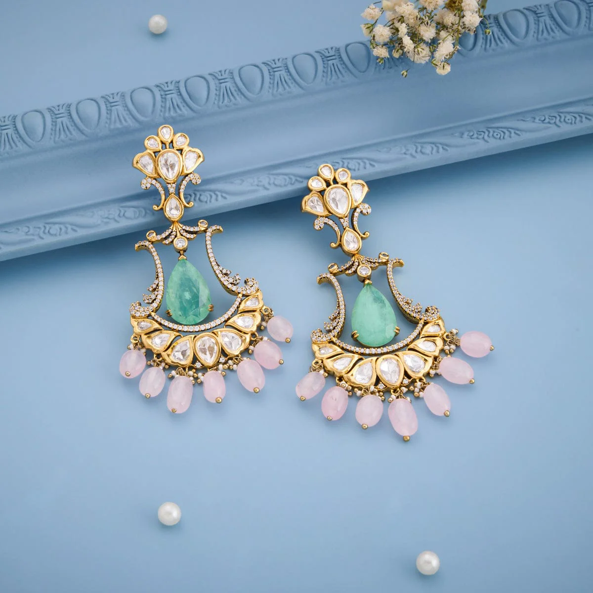 Kundan Earring 195194 - Image 2