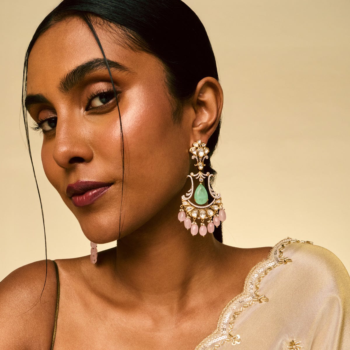Kundan Earring 195194 - Image 3
