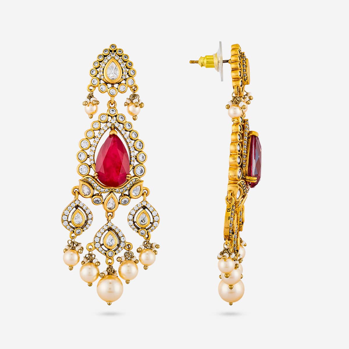 Kundan Earring 195196 - Image 3