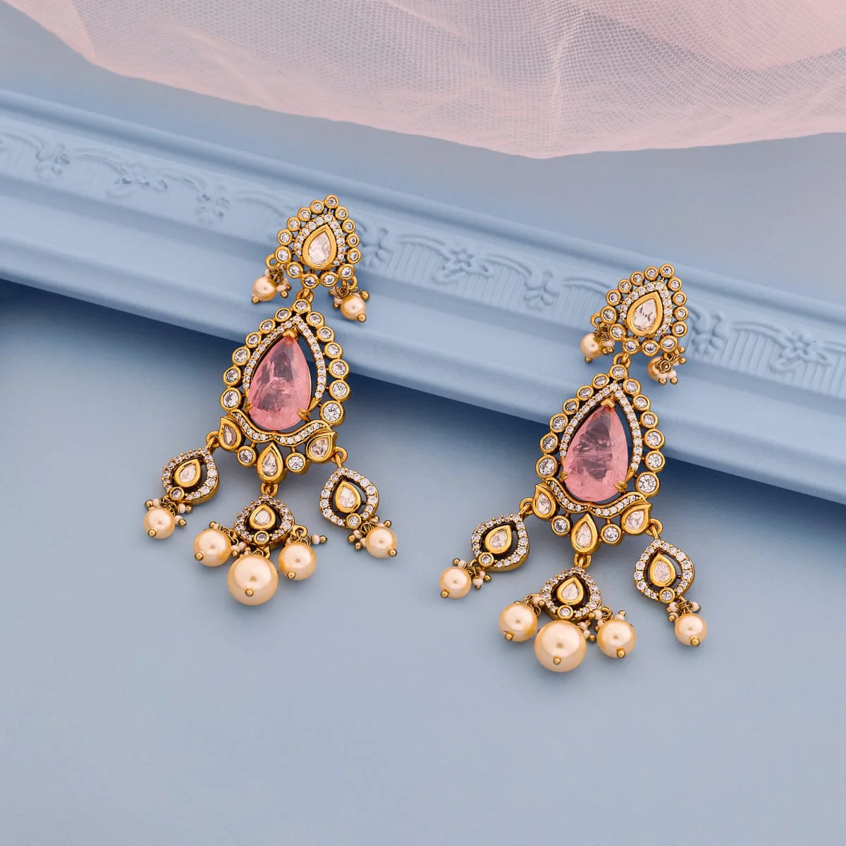 Kundan Earring 195196 - Image 5