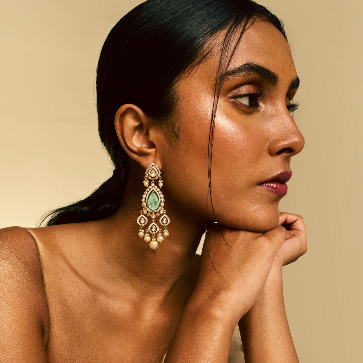 Kundan Earring 195196 - Image 9