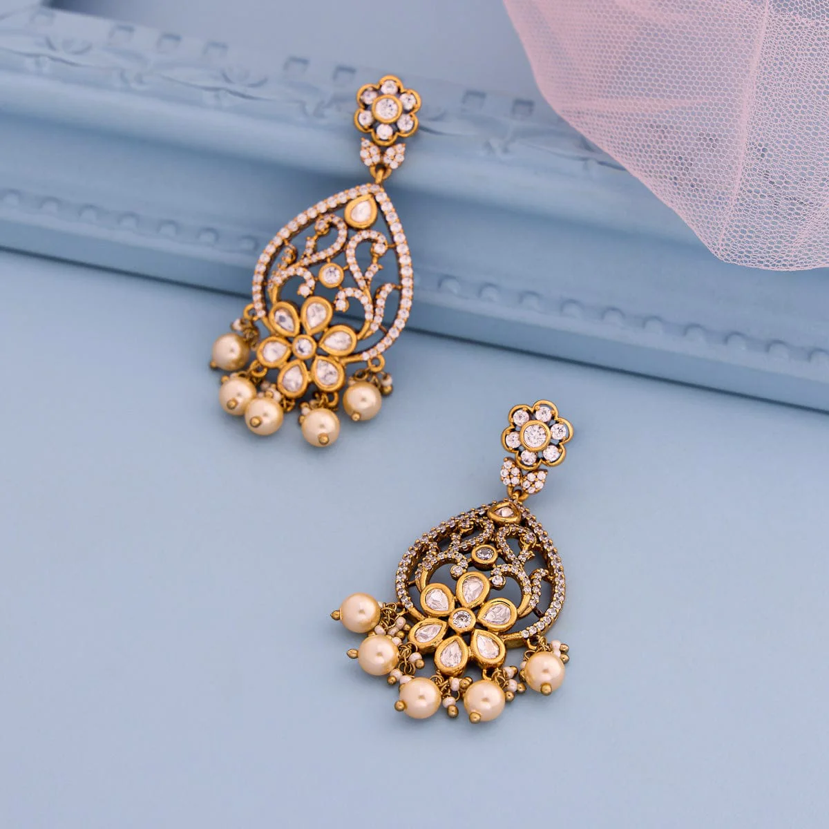 Kundan Earring 195197 - Image 2