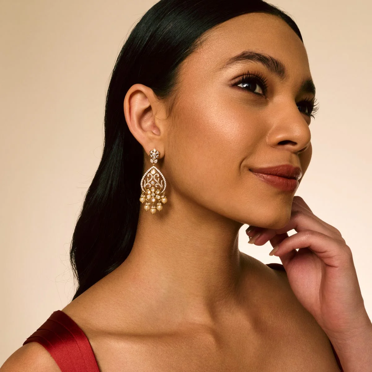 Kundan Earring 195197 - Image 3